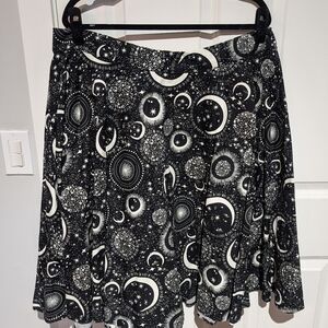 3x glow in the dark moon print skirt